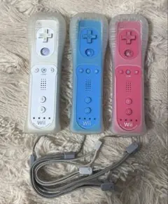 Wiiリモコン 3個セット ホワイト ブルー ピンク