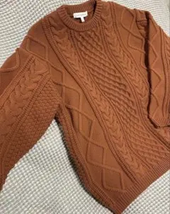 【THE SHOPY TK】洗える/イージーケア ポリケーブルアランニット M