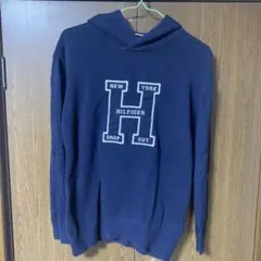 子供服　トミーヒルフィガー　紺色ニットパーカー