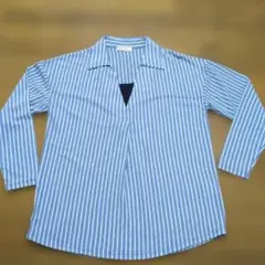 LEMONTREE☆ストライプ柄スキッパーシャツ☆長袖