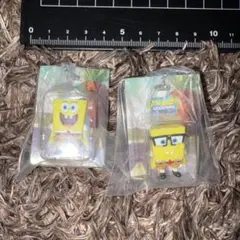 スポンジボブミニチュアストラップ2体セット