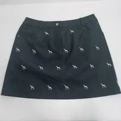 adabat アダバット ゴルフウェア スカート 総柄 サイズ38 ブラック 黒