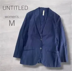 UNTITLED リネン ジャケット M ネイビー 麻混 上質 オフィス 羽織のサムネイル