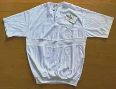 ヘンリーネックtシャツ新品　シニア服　メッシュタオル地　メンズ半袖シャツ　Mのサムネイル