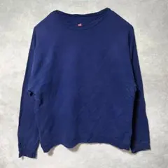 Hanes PREMIUM 無地 スウェット ネイビー L 古着