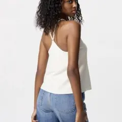 UNIQLO クレープジャージーブラキャミソール　ホワイト　XL