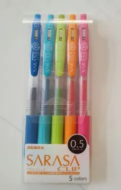 b*-様 ゼブラ　SARASA（サラサ）ノック式ボールペン0.5㎜　5色セット