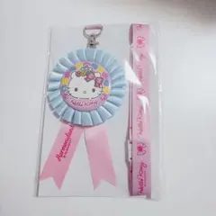 ハローキティ　ハーモニーランド　グッズ　ロゼット　ネックストラップ