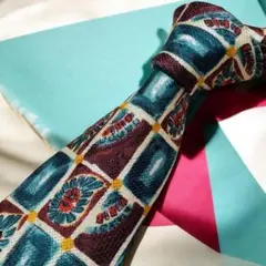 【希少デザイン】クリスチャンディオール シルク ネクタイ ヴィンテージ 総柄