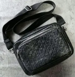 【未使用品】ディーゼル ブラック黒 MIXマテリアルモノグラムショルダーバッグ