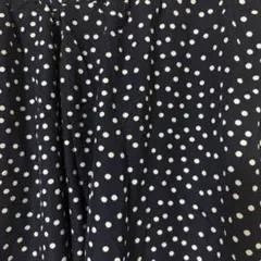 【生地取り用】北欧デザイン ポルカドット柄 ポリエステル生地 ネイビー×白 水玉