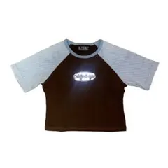 myob nyc ラグランクロップド チビtシャツ y2k