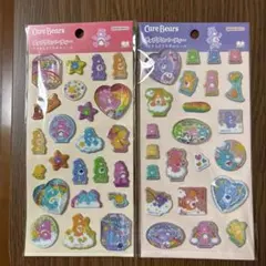 ポップデコパーティー ラメきらクリスタルシール ケアベア レッド バイオレット