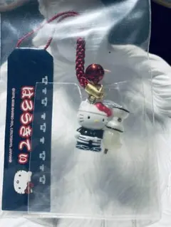 【レア】サンリオハローキティご当地根付け 江戸の火消しキティちゃん 2002年