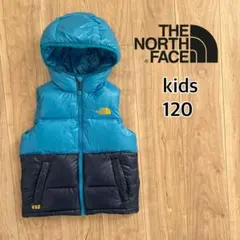 日本未入荷　ノースフェイス　キッズ　ダウンベストジャケット　ネイビー　青 120
