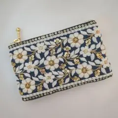 お値下げ！インド刺繍リボン　ミニポーチ