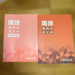 四谷大塚　4科のまとめ　国語