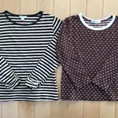 a.v.vボーダーカットソーとハート柄　長袖カットソー　120cm 2枚セット