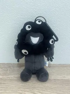 関西万博2025 黒ミャクミャク カラビナ付きキーホルダー　ぬいぐるみ