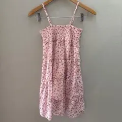 ピンク　小花柄　キャミワンピ　y2k