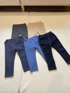 保育園用ズボン５枚セット　UNIQLO、しまむら、西松屋　90センチ