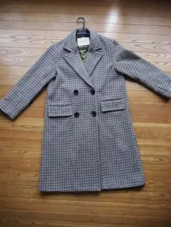 SOLOV 千鳥チェック柄 ダブルブレストコート