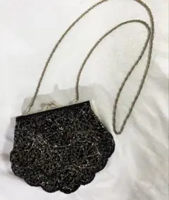 ビーズバッグ　ショルダーバッグ　アンティーク　レトロ　昭和レトロ