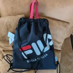 新品未使用)FILA！ロゴがカッコ良い ナップザック！定価2618円