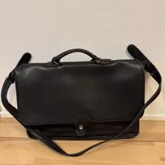 old coach ブリーフケース ビジネスバッグ レザー ブラック 2way