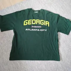 WEGO GEORGIA ロゴプリント Tシャツ グリーン Lのサムネイル