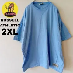 USA古着 RUSSELL ATHLETIC　無地Tシャツ2XL　メキシコ製
