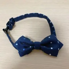 コムサ ネイビー ドット 蝶ネクタイ 発表会 結婚式 ドット 青 ネイビー
