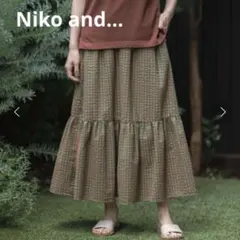 ニコアンド フレアロングスカート ギンガムチェック