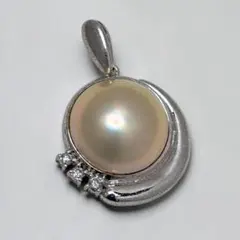 ✨テリ◎✨TASAKI マベパール 13mm ブルートパーズ ペンダントトップ 