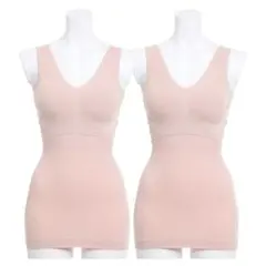 T031 シルキーシェイプ モダール混 ３Ｄカップ付 ブラジャータンクトップ２枚