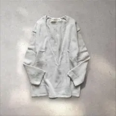 THE SHINZONE シンゾーン カシミヤ混 Vネックニットセーター グレー