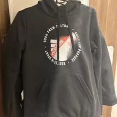 adidas ブラックグラフィックデザイン フード付きパーカー【新品未使用品】