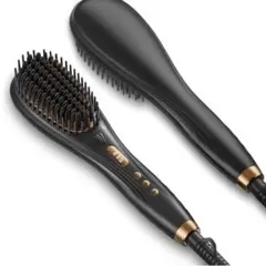 ヘアアイロン ストレートブラシ マイナスイオン機能搭載 ヒートブラシ