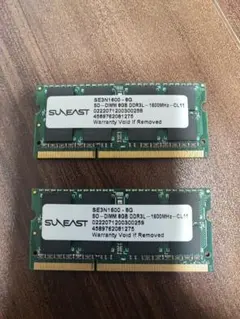 SUNEAST DDR3L 1600MHz 8GB メモリ 2枚セットのサムネイル