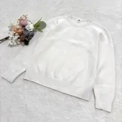 【ユニクロ】メンズ ウォッシャブルストレッチミラノリブクルーネックセーター ○のサムネイル