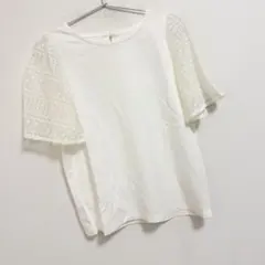 ロペピクニックUVカット接触冷感Cuteeレースドッキングフレアスリーブトップス