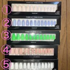 フィンガースーツプレスオンネイル　6点セット