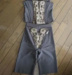 補正下着レース付き　ウエストニッパー、ロングガードル2点