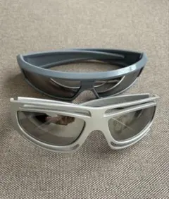 ラップアラウンドサングラス　グレー 偏光レンズ　2個セット