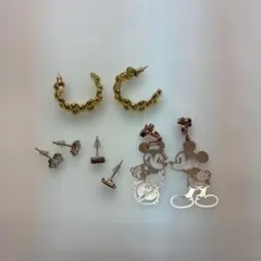 ディズニーミッキーミニー、イヤリングピアスセット