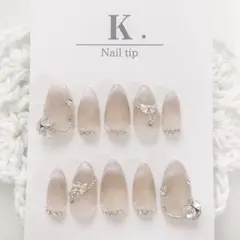 ネイルチップ ワンホン クリアベージュ マグネット