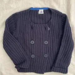 PETIT BATEAU ダークネイビー カーディガン 102cm
