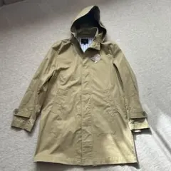 BEAMS HEART フード付きトレンチコート ベージュ