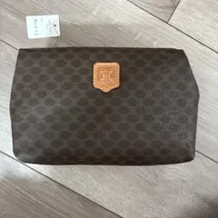 【CELINE】ブラウンレザーポーチ・クラッチバッグ