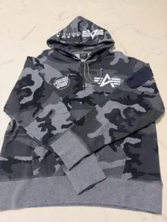 ALPHA×SANTACRUZ パーカー アルファ サンタクルーズ 迷彩柄 Lのサムネイル